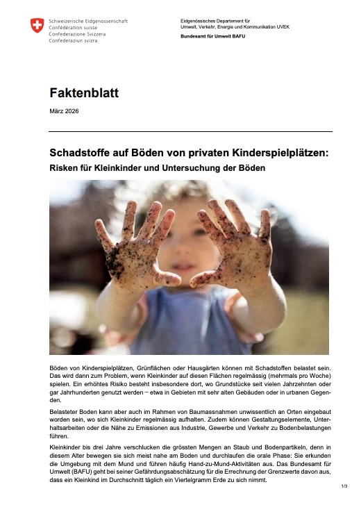 Schadstoffe auf Böden von privaten Kinderspielplätzen
